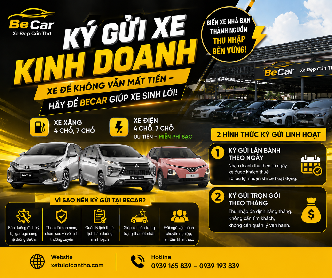 Ký Gửi Xe Kinh Doanh Tại BeCar