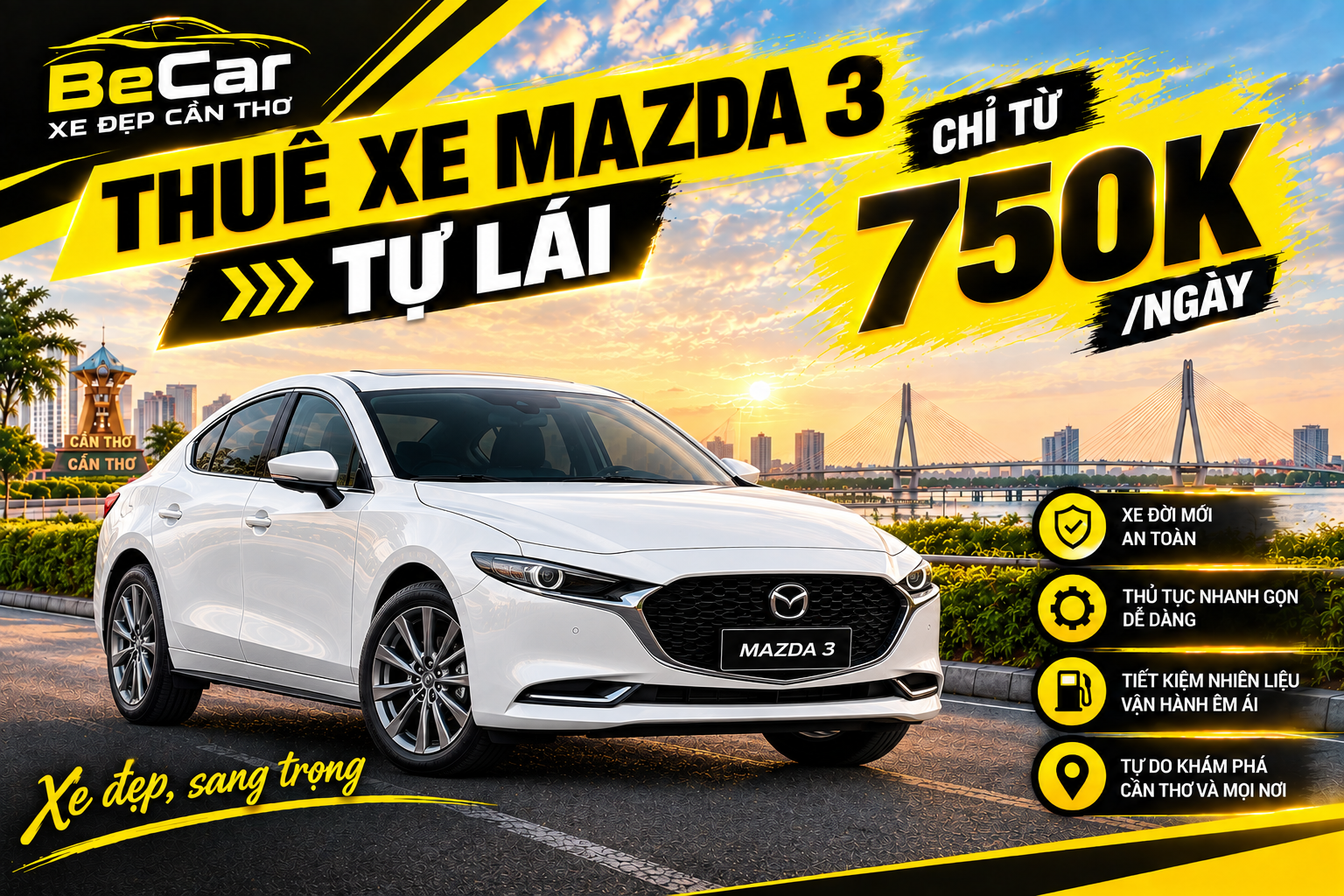 thuê xe mazda 3 tự lái