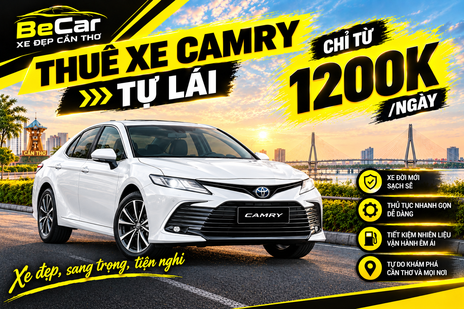 thuê xe Camry tự lái Cần Thơ