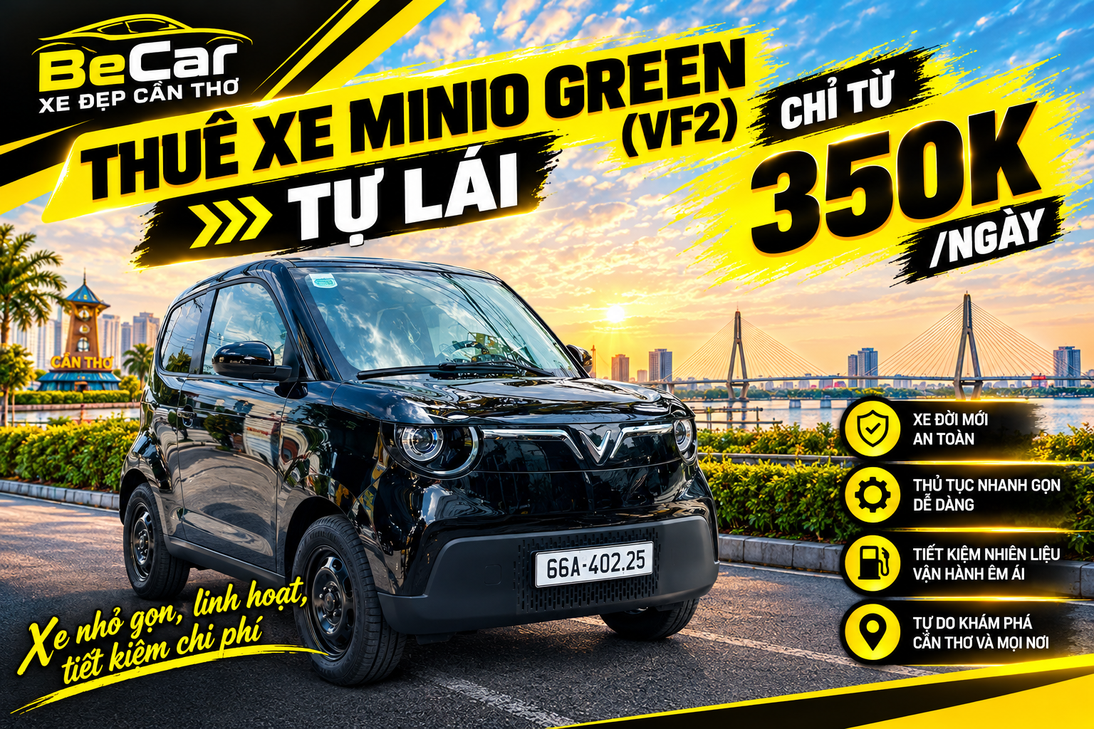 thuê xe miniogreen tự lái