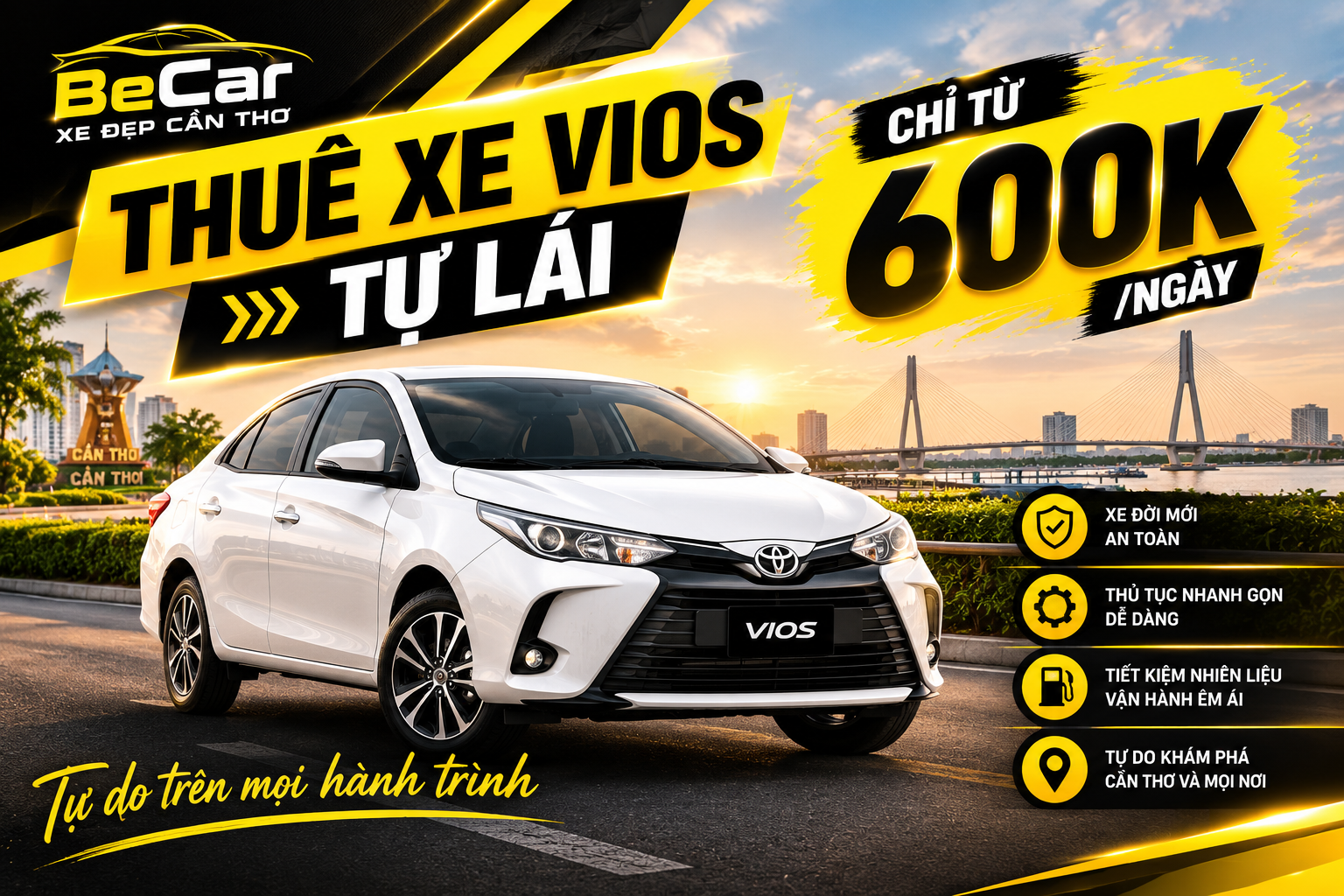 Thuê Xe vios tự lái