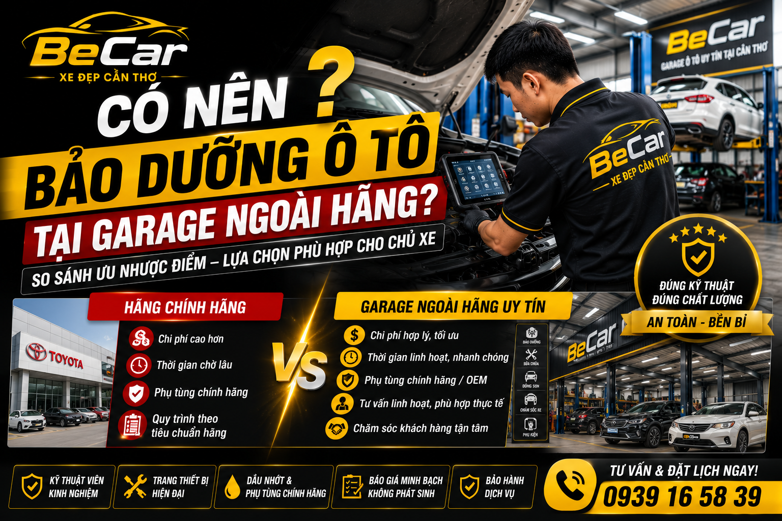 Có Nên Bảo Dưỡng Ô Tô Tại Garage Ngoài Hãng? Góc Nhìn Từ Chuyên Gia