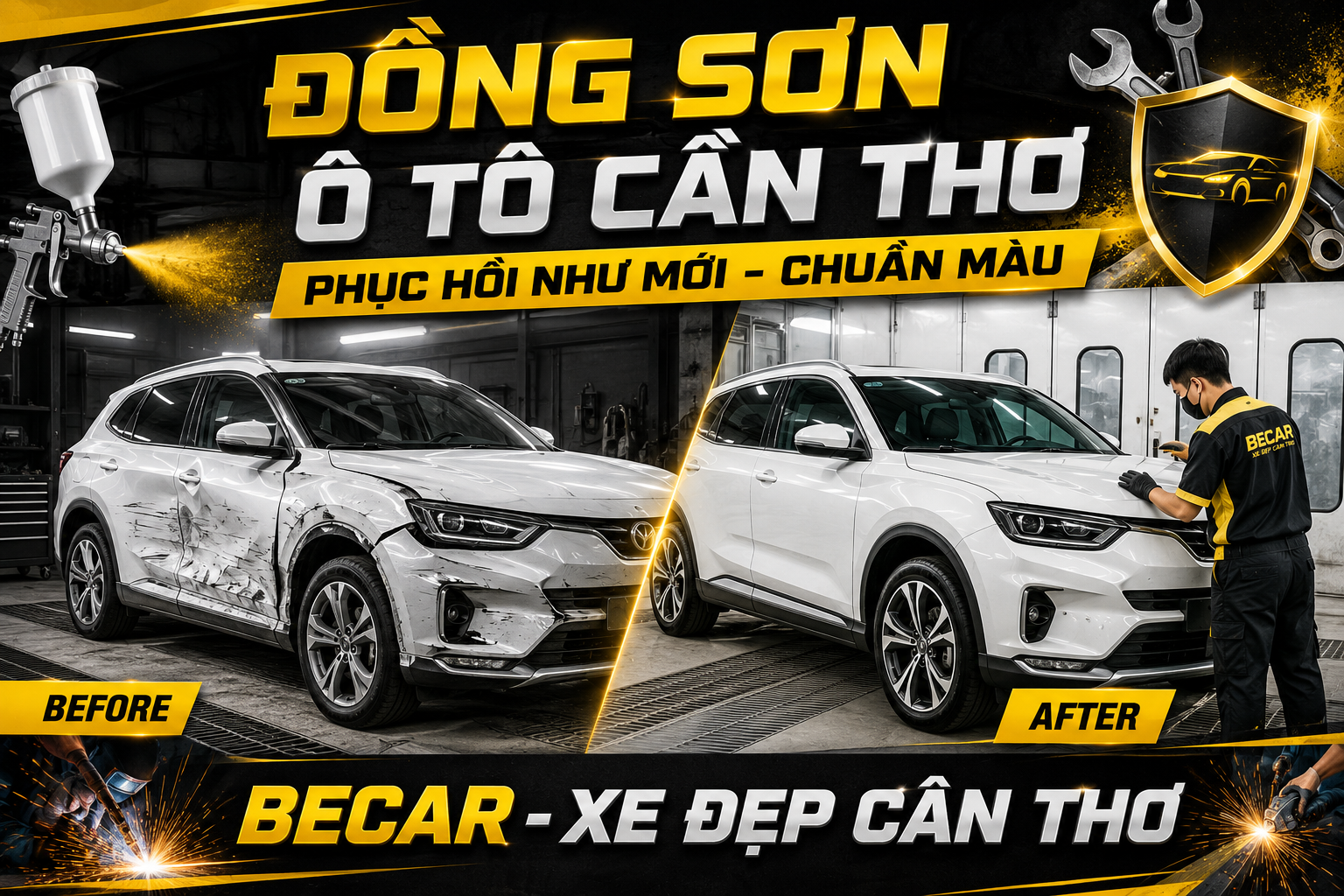 đồng sơn ô tô cần thơ