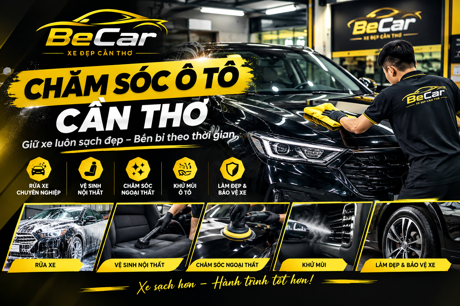 chăm sóc ô tô Cần Thơ