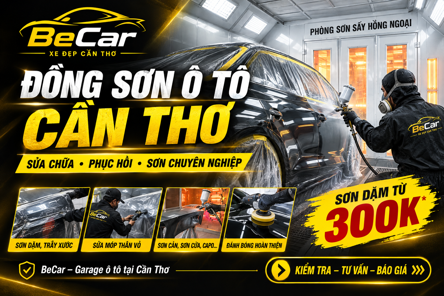 đồng sơn ô tô Cần Thơ