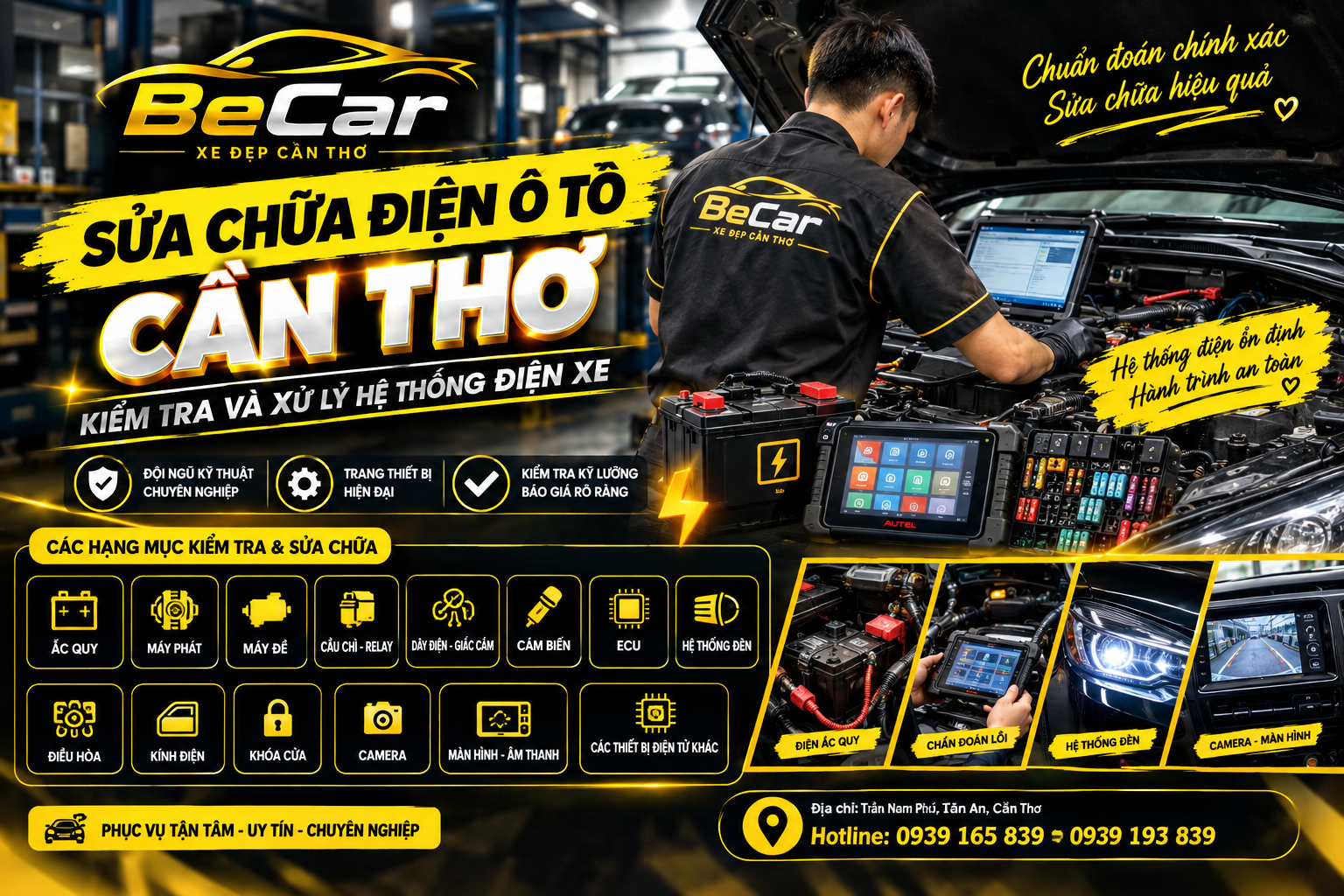 Sửa chữa điện ô tô Cần Thơ