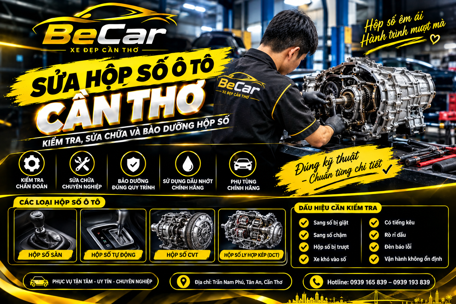 Sửa hộp số ô tô Cần Thơ