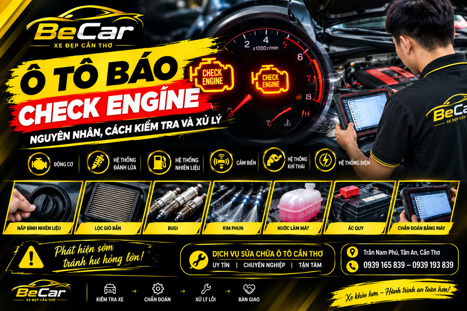 Ô tô báo Check Engine