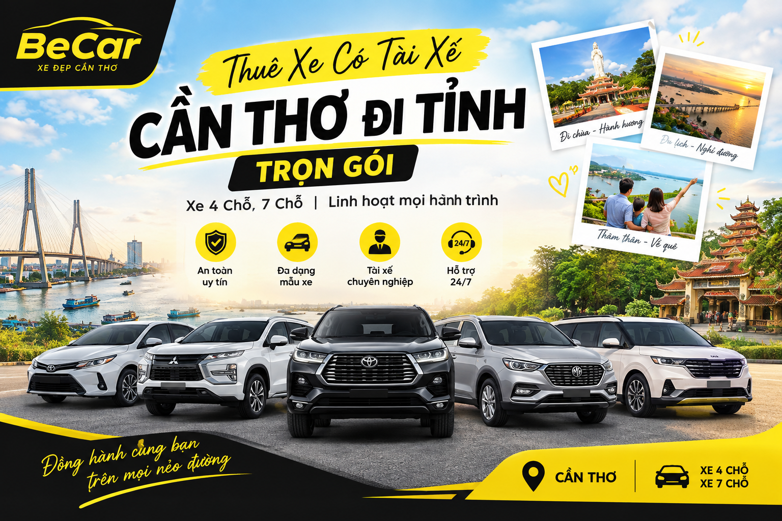 thuê xe có tài xế Cần Thơ