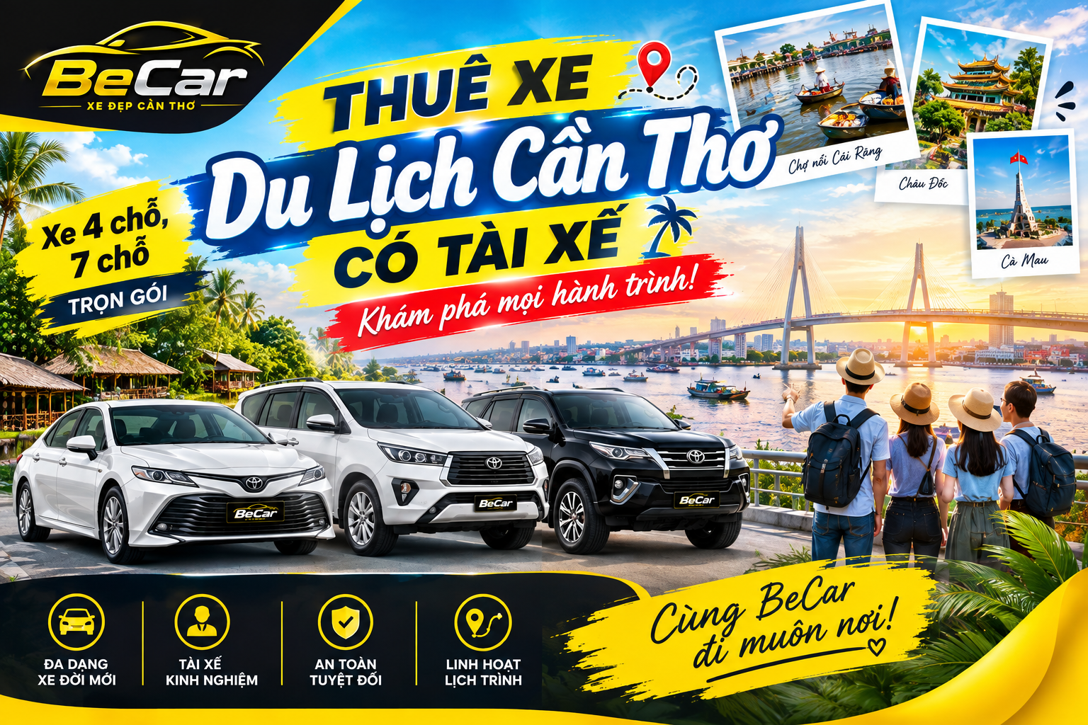 thuê xe du lịch cần thơ có tài xế
