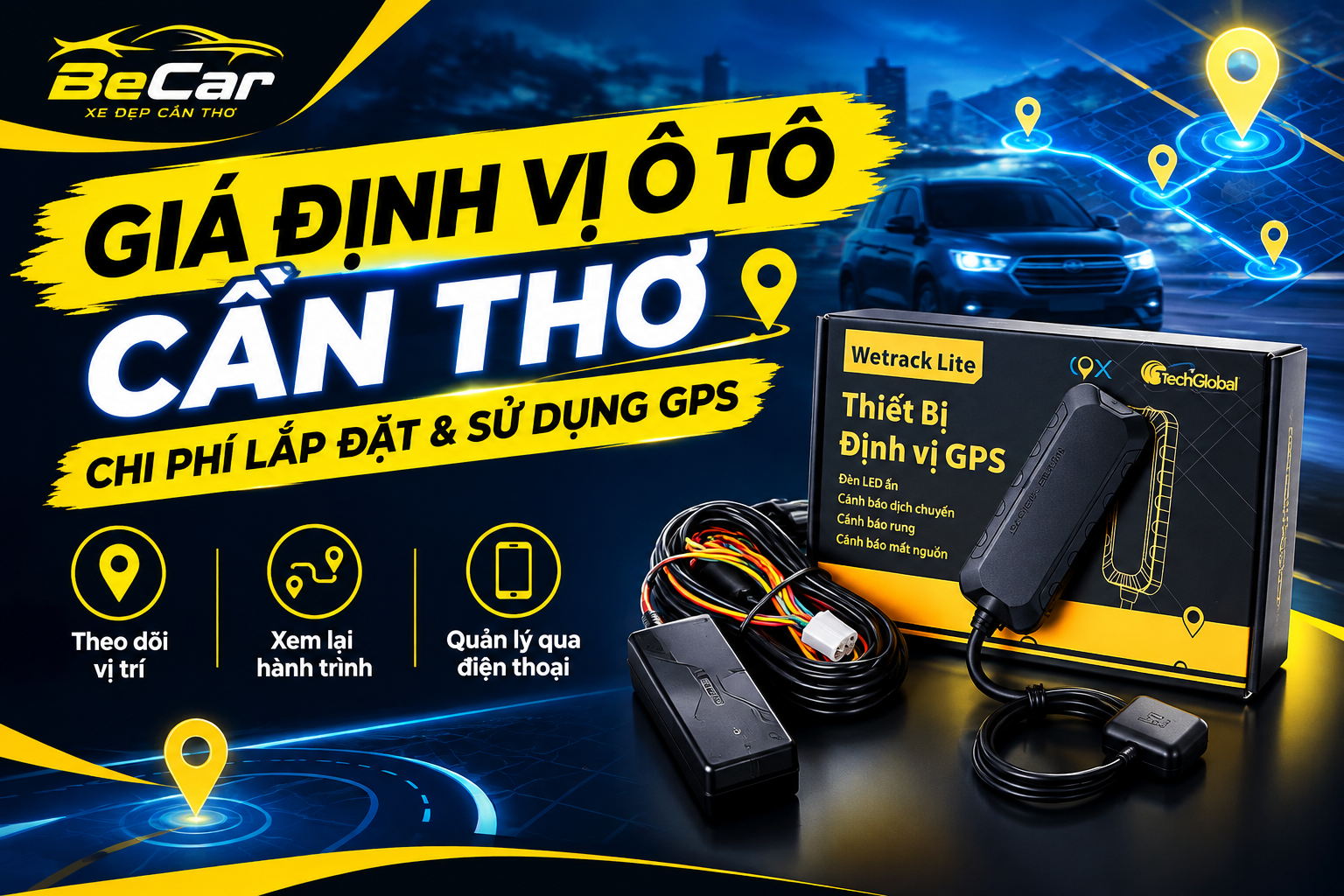 Giá định vị ô tô Cần Thơ – BeCar