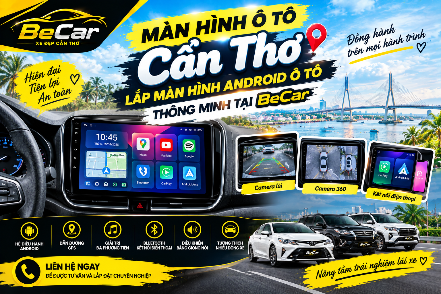 Màn hình Android ô tô Cần Thơ