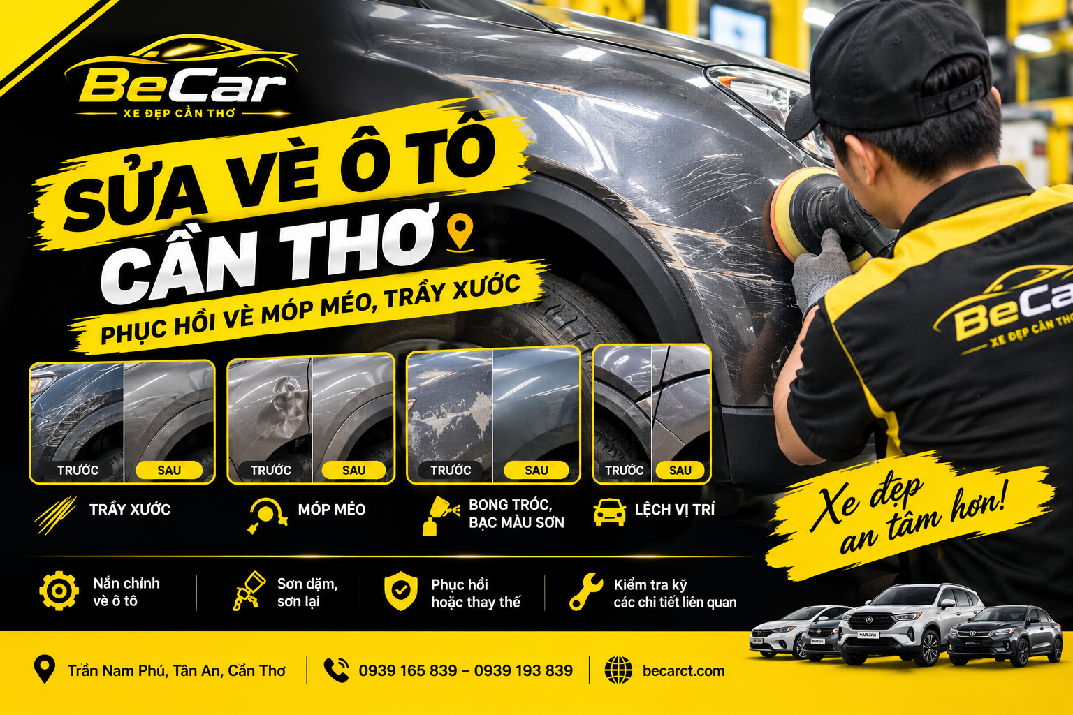 Sửa Vè Ô Tô BeCar Cần Thơ