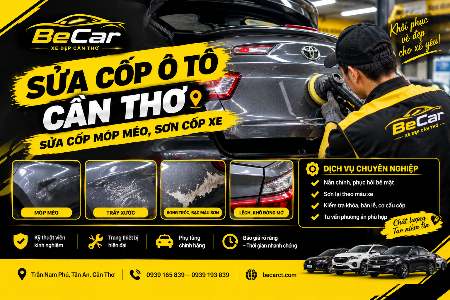 Sửa Cốp Ô Tô Cần Thơ