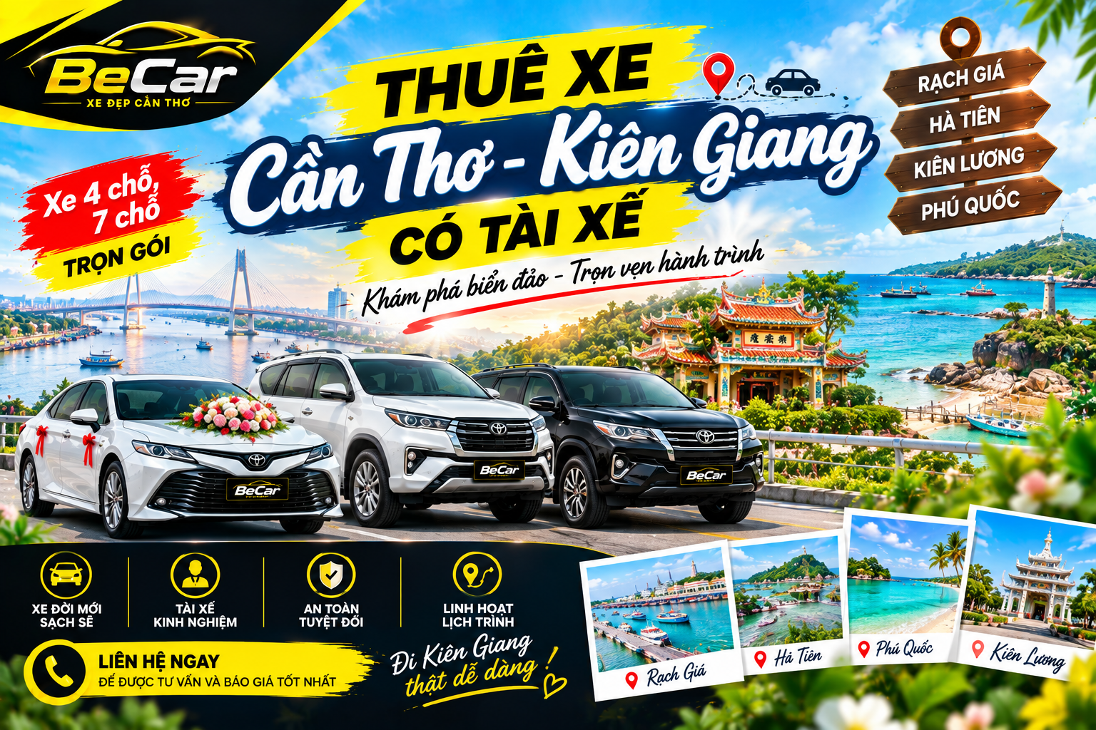thuê xe cần thơ đi kiên giang